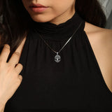 Celtic Knot Moon with Five-Pointed Star Sterling Silver Tree of Life TPD4293