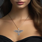 Celtic Owl with Five-Pointed Star Sterling Silver Pendant TPD4336