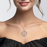 Colgante de plata de ley con el Pentáculo y el Libro de las Sombras TPD4547