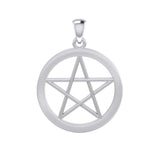 The Plain Five-Pointed Star Sterling Silver Pendant TPD4567