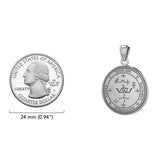 Colgante pequeño de plata de ley con el sigilo del arcángel Miguel TPD4573