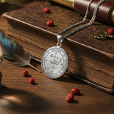 Colgante pequeño de plata de ley con el sigilo del arcángel Miguel TPD4573