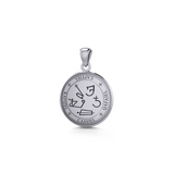 Sigil of the Archangel Cassiel Sterling Silver Small Pendant TPD4584