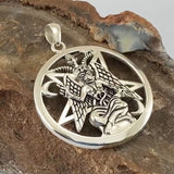 Baphomet Pentacle Sterling Silver Pendant TPD4792 by TPD4792