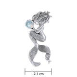 Mermaid Oracle Sterling Silver With Gemstone Pendant TPD4897 - Jewelry