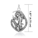 Celtic Mermaid Goddess Sterling Silver Pendant TPD4940