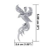 Soar to the Heavens Flying Phoenix Sterling Silver Pendant TPD5072