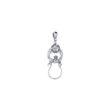 Claddagh Triquetra Small Charm Holder Sterling Silver Pendant