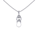 Claddagh Triquetra Small Charm Holder Sterling Silver Pendant