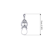 Claddagh Triquetra Small Charm Holder Sterling Silver Pendant