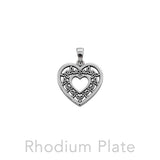 Heart With Trinity Knot Sterling Silver Pendant TPD5149