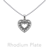 Heart With Trinity Knot Sterling Silver Pendant TPD5149