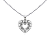 Heart With Trinity Knot Sterling Silver Pendant TPD5149