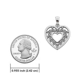 Heart With Trinity Knot Sterling Silver Pendant TPD5149