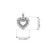 Heart With Trinity Knot Sterling Silver Pendant TPD5149