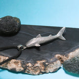Gentle giants in benign grace ~ Small Whale Shark Silver Pendant TPD5197