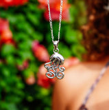 Jellyfish with Celtic Tail Silver Pendant TPD5206