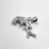 Swimming Hammerhead Shark Sterling Silver Pendant