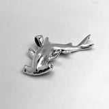 Swimming Hammerhead Shark Sterling Silver Pendant
