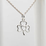 The Heart in Shamrock Sterling Silver Pendant TPD5269