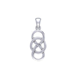 Celtic Infinity Knot Sterling Silver Pendant TPD5329