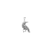 Small Raven Sterling Silver Pendant TPD5413