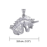 Celtic Unicorn Silver Pendant TPD5663 - Jewelry