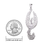 Mythical Celtic Phoenix Silver Pendant TPD5724 - Jewelry