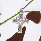 Celtic Cross with Trinity Heart Silver Pendant TPD5810 - Jewelry