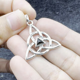 Celtic Triquetra Recovery Sterling Silver Pendant with Gemstone TPD5837