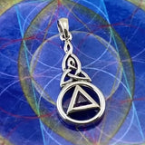 Celtic Recovery Sterling Silver Pendant with Gemstone TPD5839