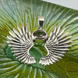 Guardian Angel Wings Sterling Silver Pendant with Birthstone TPD5867