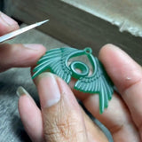 Guardian Angel Wings Sterling Silver Pendant with Birthstone TPD5870