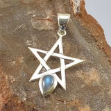 Five-Pointed Star Spirit Sterling Silver Pendant with Gemstone TPD5963