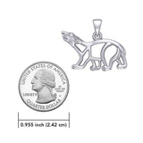 Hollow Polar Bear Silver Pendant TPD6034