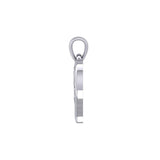 Double Roses in Heart Silver Pendant TPD6047 - Jewelry