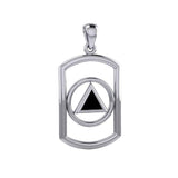 Recovery Silver Pendant with Stone TPD6048