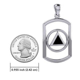 Recovery Silver Pendant with Stone TPD6048 - Jewelry