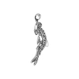 Hammerhead Shark with Aboriginal Designs Engrave into Body Silver Pendant TPD6104