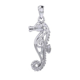 Seahorse with Music Note in the Body Silver Pendant TPD6120 - Jewelry