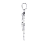 Seahorse with Music Note in the Body Silver Pendant TPD6120 - Jewelry