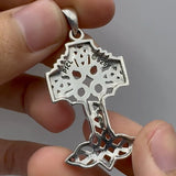 Celtic Tree of Life Irish Cross Sterling Silver Pendant TPD6123