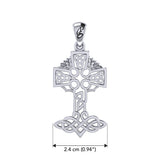 Celtic Tree of Life Irish Cross Sterling Silver Pendant TPD6123