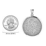 Colgante de plata de ley inspirado en el sigilo de los siete arcángeles TPD6134
