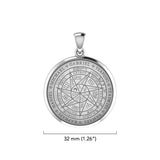 Colgante de plata de ley inspirado en el sigilo de los siete arcángeles TPD6134