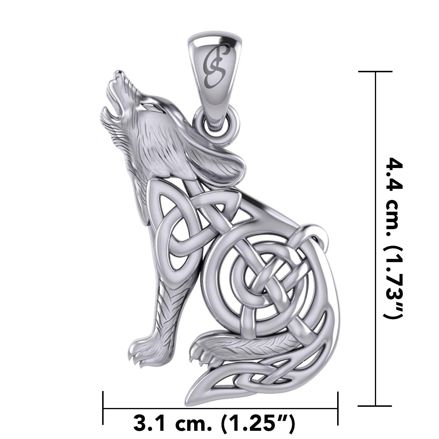 Celtic Spirit Howling Wolf Design for Unique Style Sterling