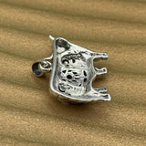 Highland Cow with Thistle and Gemstone Silver Pendant TPD6141 - Jewelry