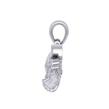 The Highland Cow with Celtic Trinity Knot Ears Silver Pendant TPD6142 - Jewelry