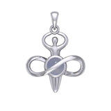 Peter Stone Eternal Light of Goddess Silver Pendant with Gem TPD6176 - Jewelry
