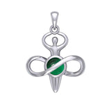 Peter Stone Eternal Light of Goddess Silver Pendant with Gem TPD6176 - Jewelry